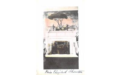Fireplace in house Misc, Massachusetts Postcard