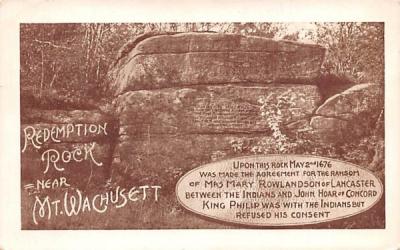 Redemption Rock Mount Wachusett, Massachusetts Postcard