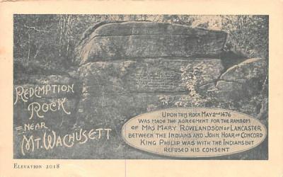 Redemption Rock Mount Wachusett, Massachusetts Postcard