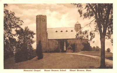 Memorial Chapel Mount Hermon, Massachusetts Postcard