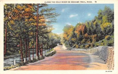 Along the Cold River Mohawk Trail, Massachusetts Postcard
