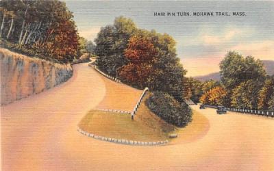 Hair Pin Turn Mohawk Trail, Massachusetts Postcard