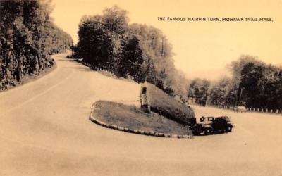 The Famous Hairpin Turn Mohawk Trail, Massachusetts Postcard