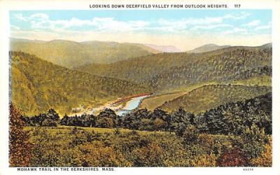 Looking Down Deerfield Valley Mohawk Trail, Massachusetts Postcard