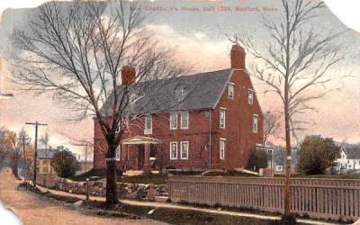 Gov. Chaddock's House Medford, Massachusetts Postcard