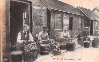 Clam Diggers & Shanties Misc, Massachusetts Postcard