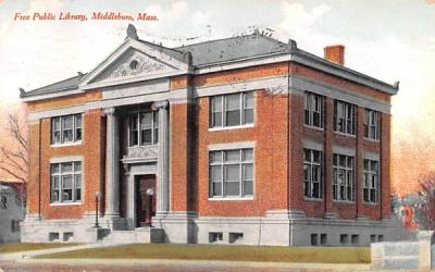 Free Public Library Middleboro, Massachusetts Postcard