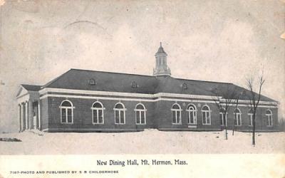 New Dining Hall Mount Hermon, Massachusetts Postcard