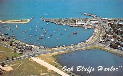 Oak Bluffs Harbor Martha's Vineyard, Massachusetts Postcard