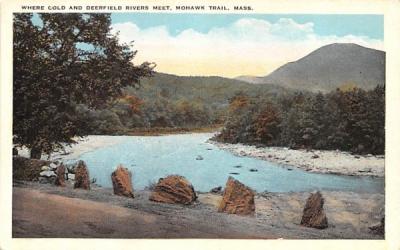 Where Cold & Deerfield Rivers Meet Mohawk Trail, Massachusetts Postcard