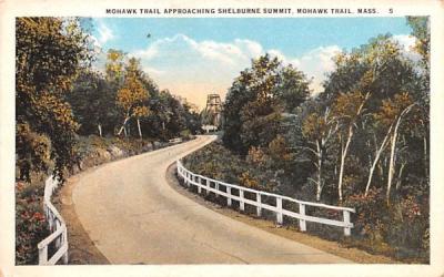 Mohawk Trail Approaching Shelburne Summit Massachusetts Postcard