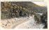 Curving Along a Mountain Shelf Overhanging Cold River Mohawk Trail, Massachusetts Postcard