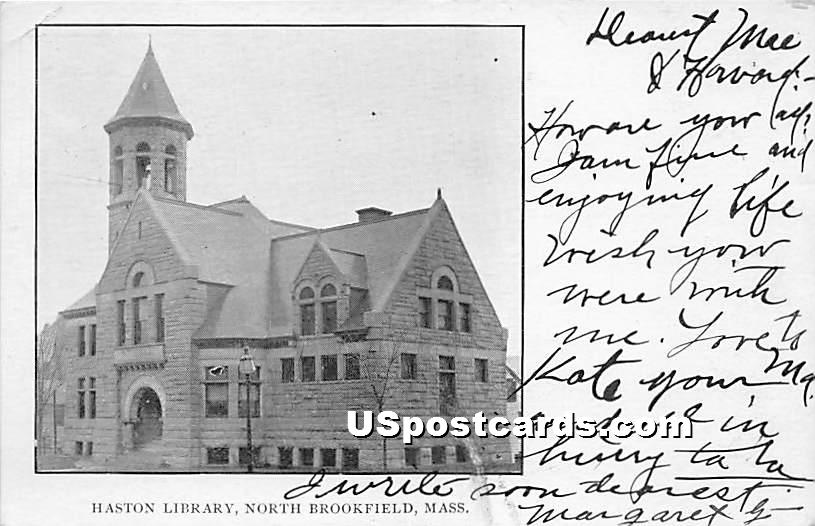 Haston Library - North Brookfield, Massachusetts MA Postcard