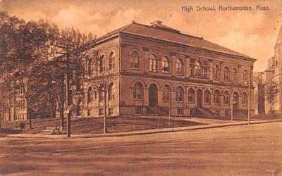 High School Northhampton, Massachusetts Postcard