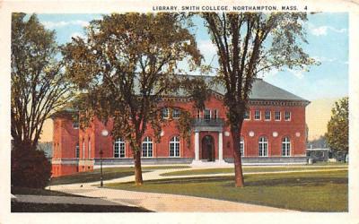 Library  Northhampton, Massachusetts Postcard