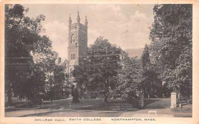 College Hall Northhampton, Massachusetts Postcard