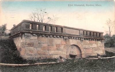 Eliot Memorial Newton, Massachusetts Postcard