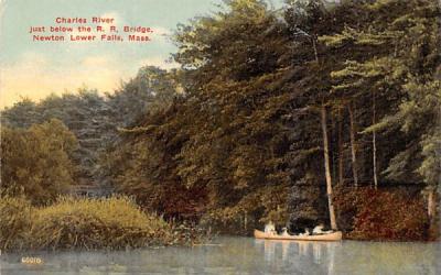 Charles River Newton, Massachusetts Postcard