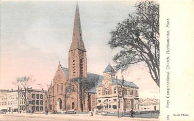First Congregational Church Northampton, Massachusetts Postcard