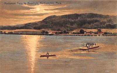 Hockanum Ferry by Moonlight Northampton, Massachusetts Postcard