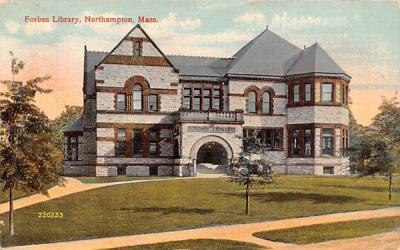 Forbes Library Northampton, Massachusetts Postcard