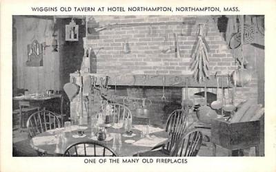 One of the Many Old Fireplaces Northampton, Massachusetts Postcard