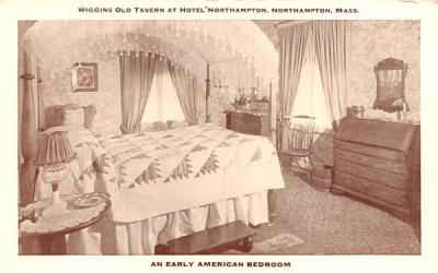 An Early American Bedroom Northampton, Massachusetts Postcard