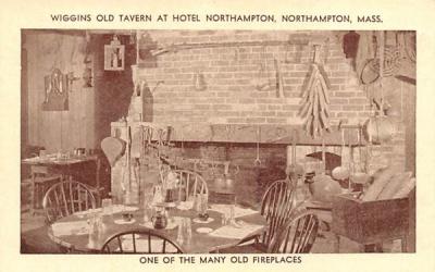 One of the Many Old Fireplaces Northampton, Massachusetts Postcard