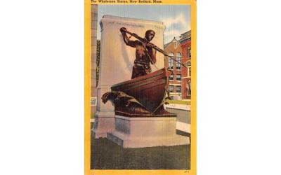 The Whaleman Statue New Bedford, Massachusetts Postcard