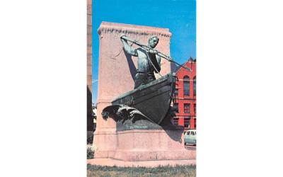 Whaleman Statue New Bedford, Massachusetts Postcard