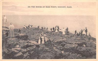 On the Rocks at Bass Point Nahant, Massachusetts Postcard