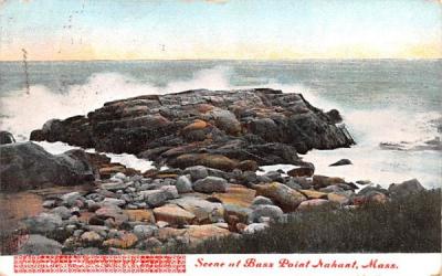 Scene at Bass Point  Nahant, Massachusetts Postcard