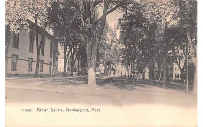 Brown Square Newburyport, Massachusetts Postcard
