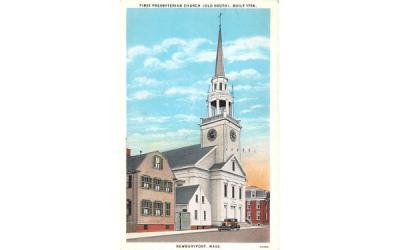 First Prebyterian Church Newburyport, Massachusetts Postcard