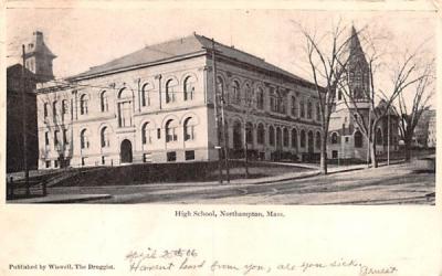 High School Northampton, Massachusetts Postcard