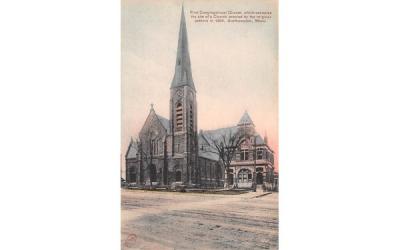First Congregational Church Northampton, Massachusetts Postcard