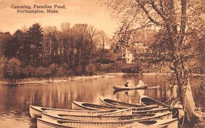 Canoeing  Northampton, Massachusetts Postcard