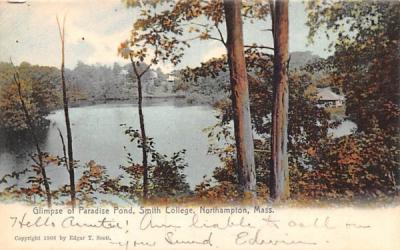Glimpse of Paradise Pond Northampton, Massachusetts Postcard