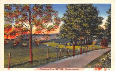 Greetings from Natick, Massachusetts Postcard