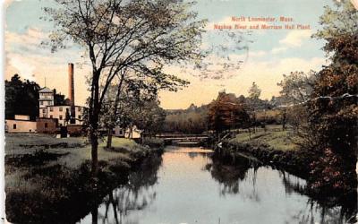Nashua River & Merriam Hall Plant North Leominster, Massachusetts Postcard