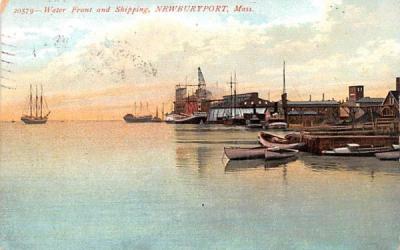 Water Front & Shipping Newburyport, Massachusetts Postcard