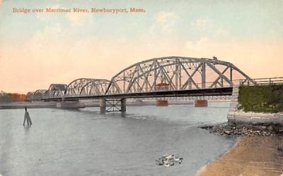 Bridge over Merrimac River Newburyport, Massachusetts Postcard