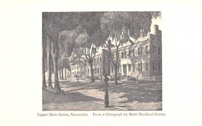 Upper Main Street Nantucket, Massachusetts Postcard