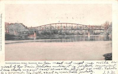 Northfield-Hermon Bridge Massachusetts Postcard