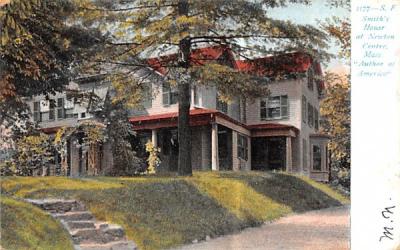 Smith's House at Newton Centre Massachusetts Postcard