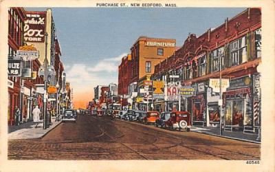 Purchase St. New Bedford, Massachusetts Postcard