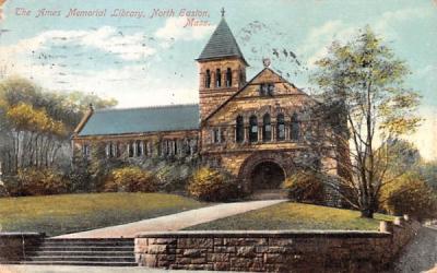 The Ames Memorial Library North Easton, Massachusetts Postcard