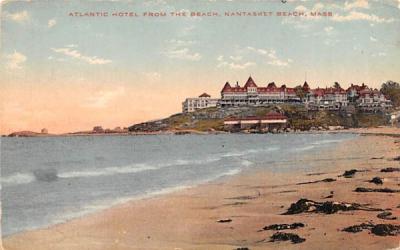 Atlantic Hotel from the Beach Nantasket Beach, Massachusetts Postcard