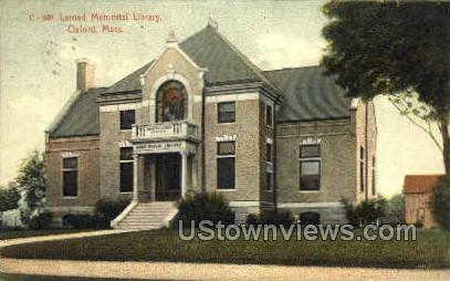Larned Memorial Library - Oxford, Massachusetts MA Postcard