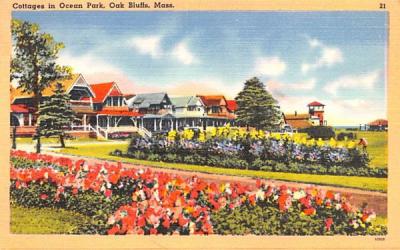 Cottages in Ocean Park Oak Bluffs, Massachusetts Postcard